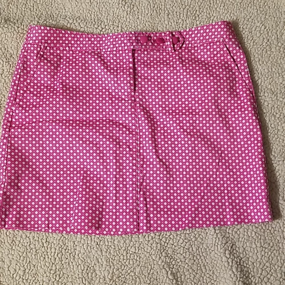 J.Crew Pink & White Skirt Size 10